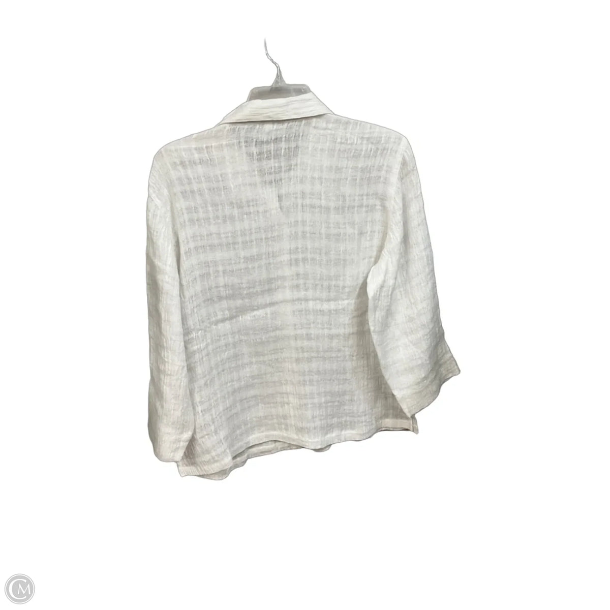 Top 3/4 Sleeve By Chicos In White, Size: M