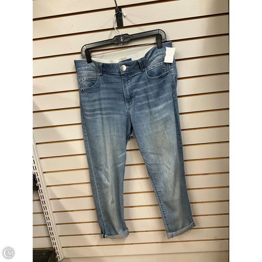 Jeans Cropped By Democracy In Blue Denim, Size: 14
