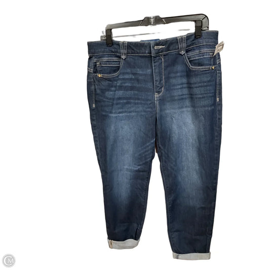 Jeans Cropped By Democracy In Blue Denim, Size: 14