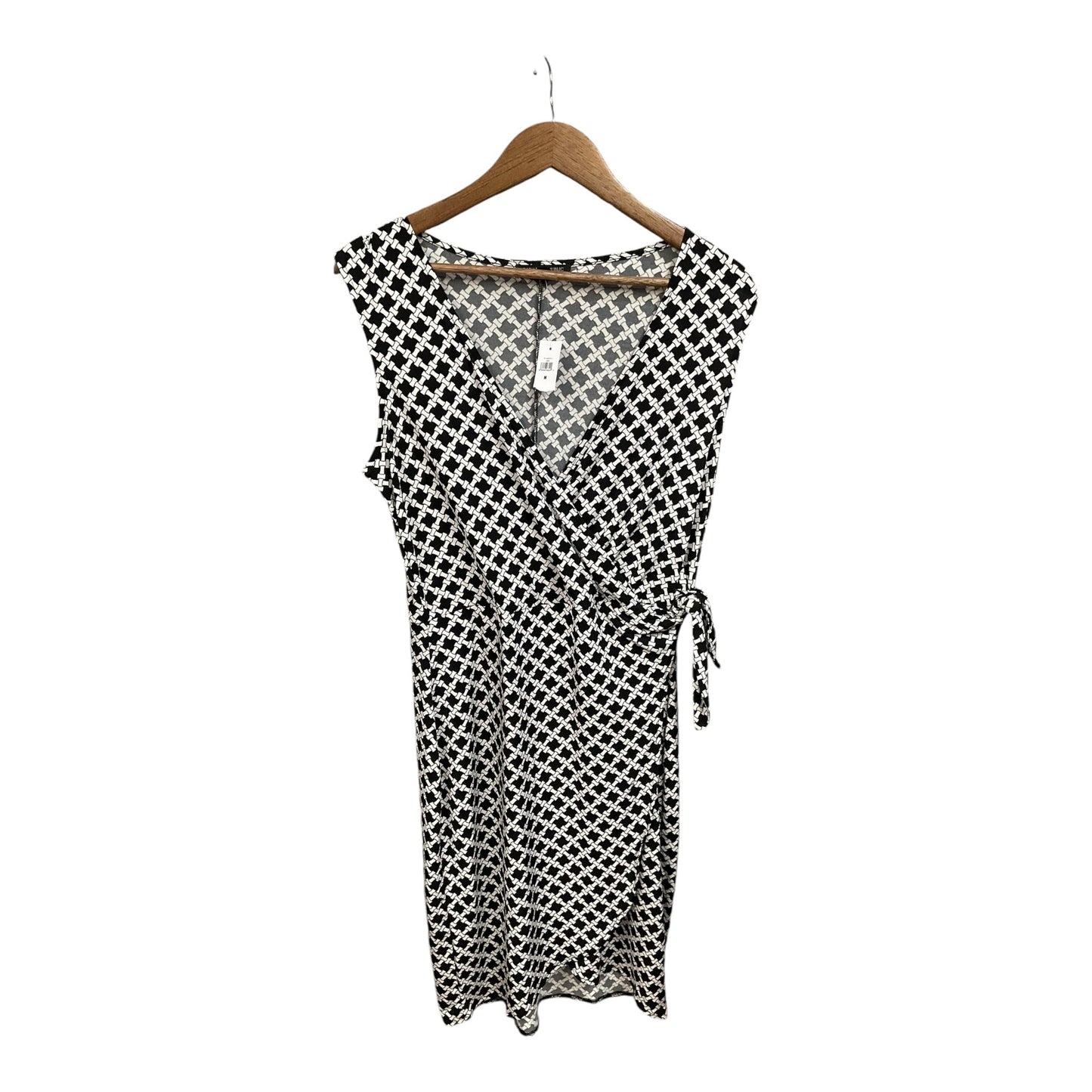 Dress Casual Midi By Banana Republic In Black & White, Size: M