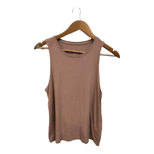 Top Sleeveless By A New Day In Brown, Size: M