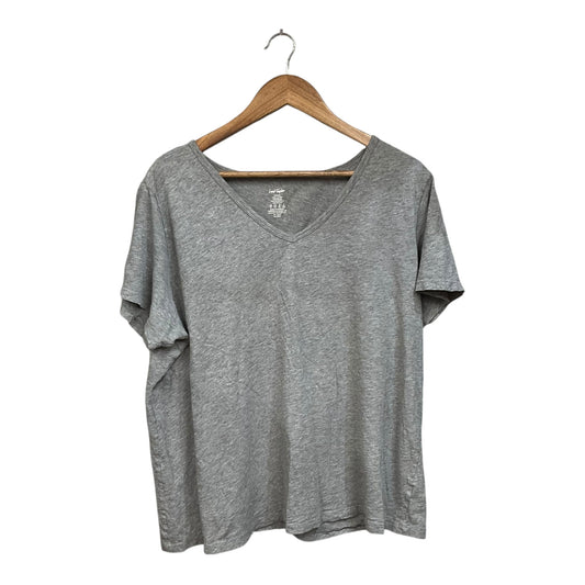 Top Short Sleeve By Lord And Taylor In Grey, Size: 1x