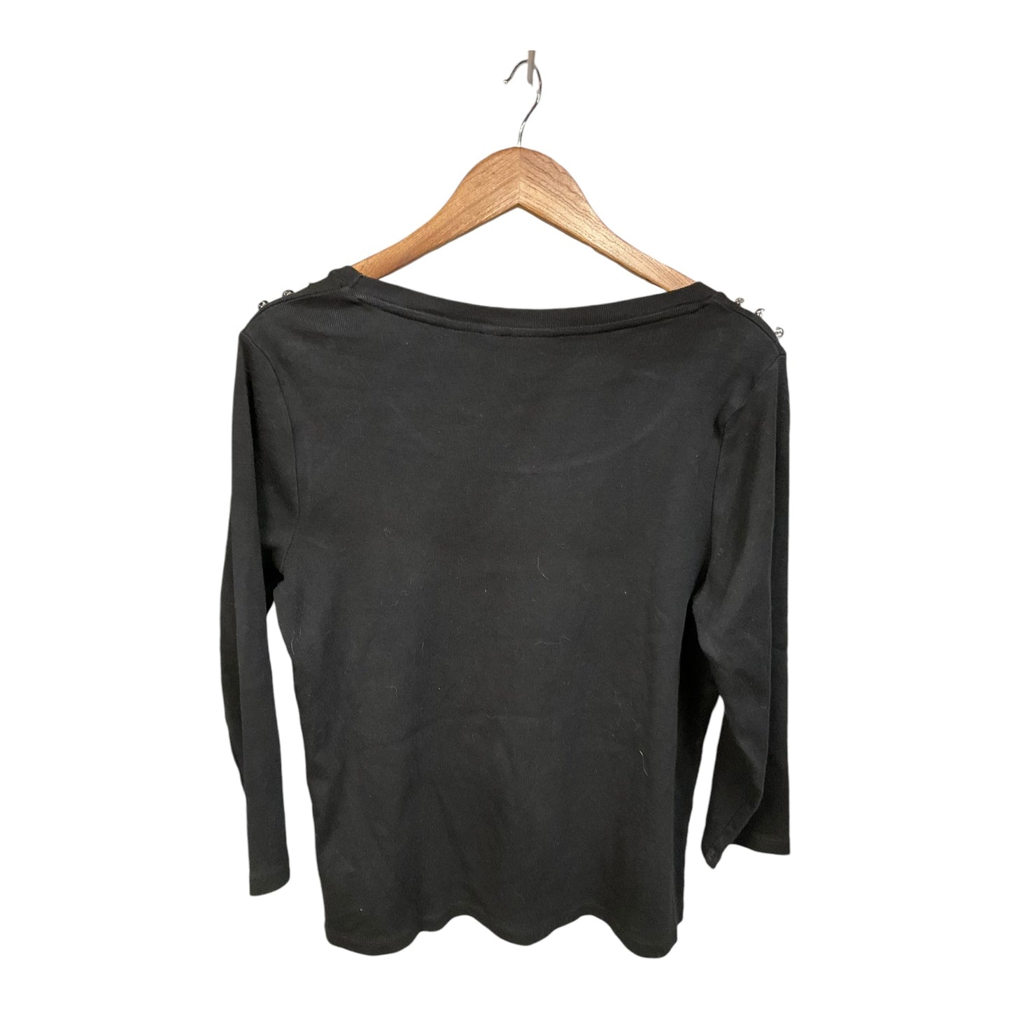 Top Long Sleeve By Rafaella In Black, Size: Xl