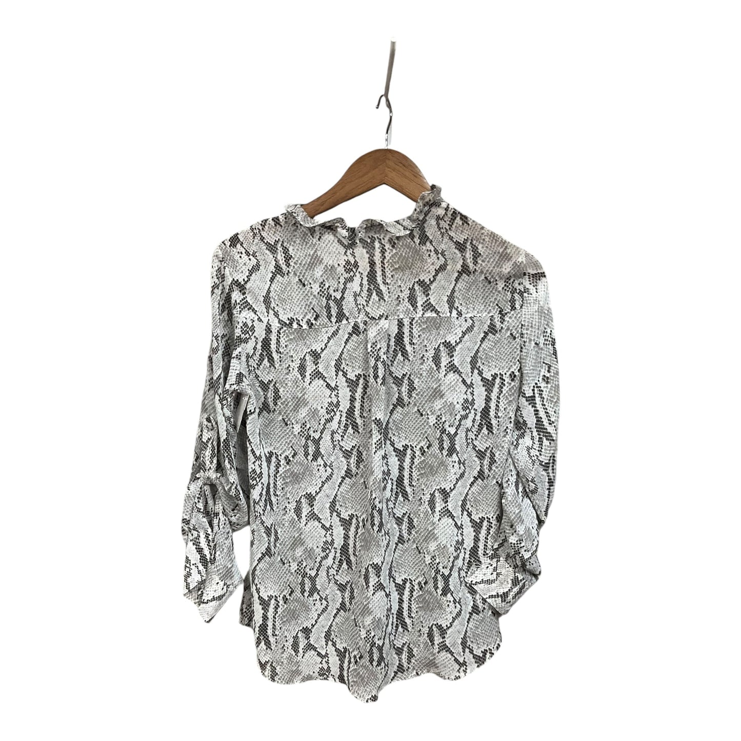 Blouse Long Sleeve By Express In Animal Print, Size: S