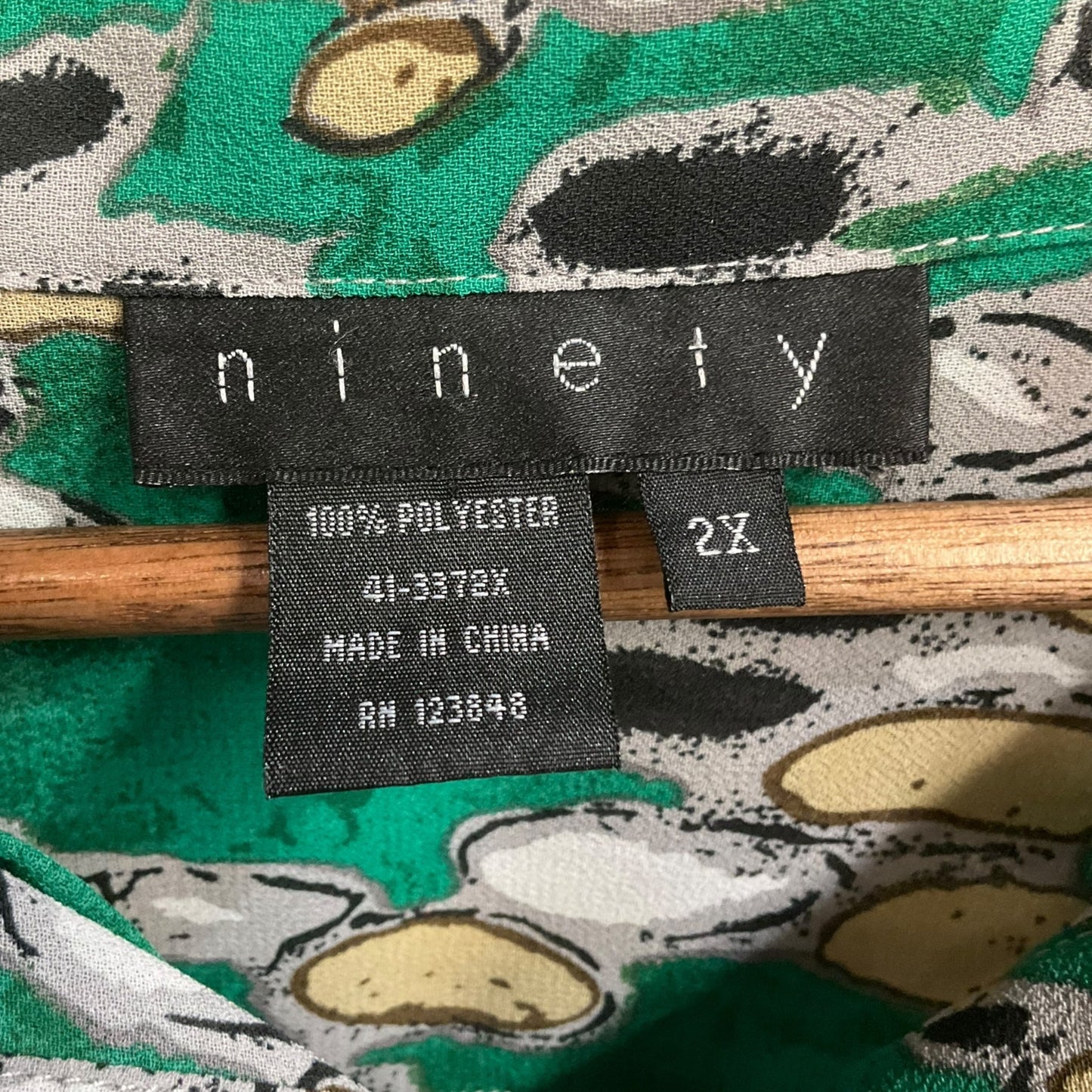 Blouse Long Sleeve By Ninety Woman In Green, Size: 2x