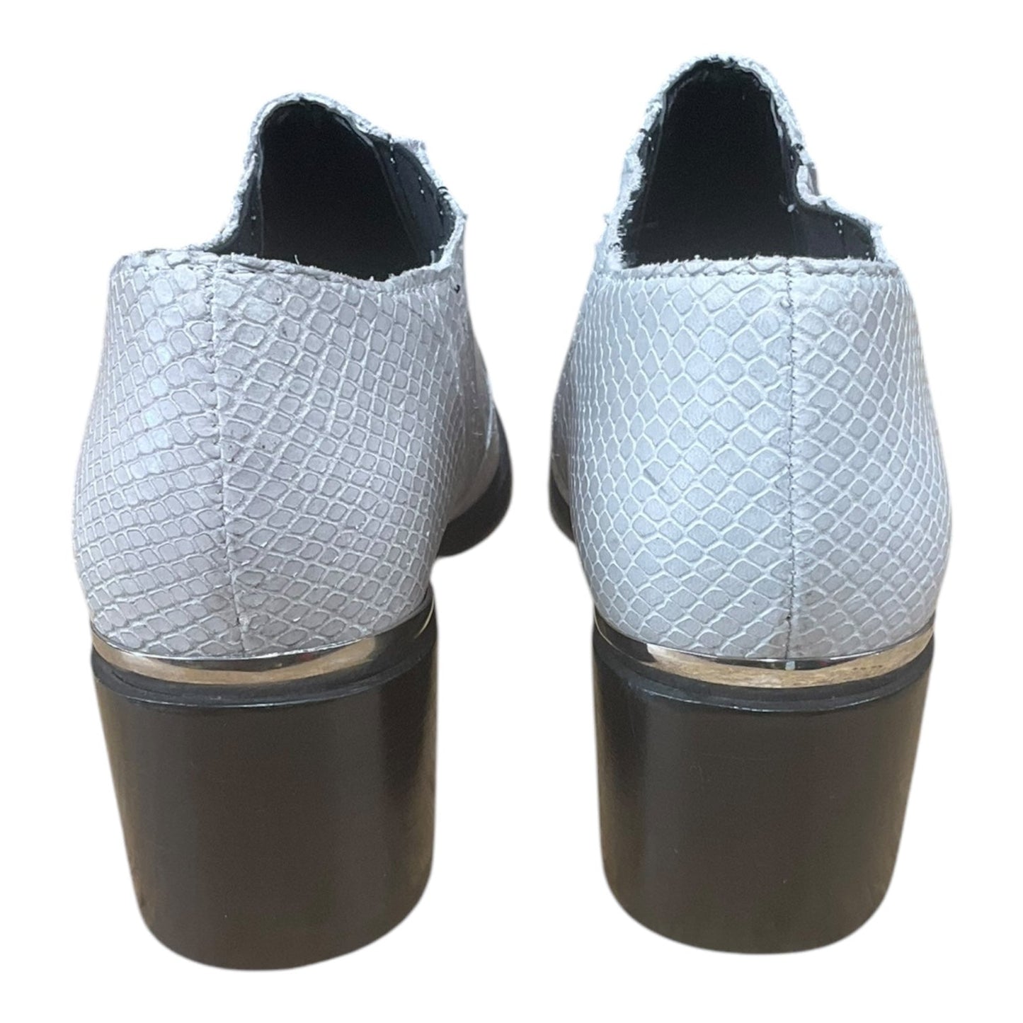 Shoes Heels Block By Steve Madden In Silver, Size: 8.5