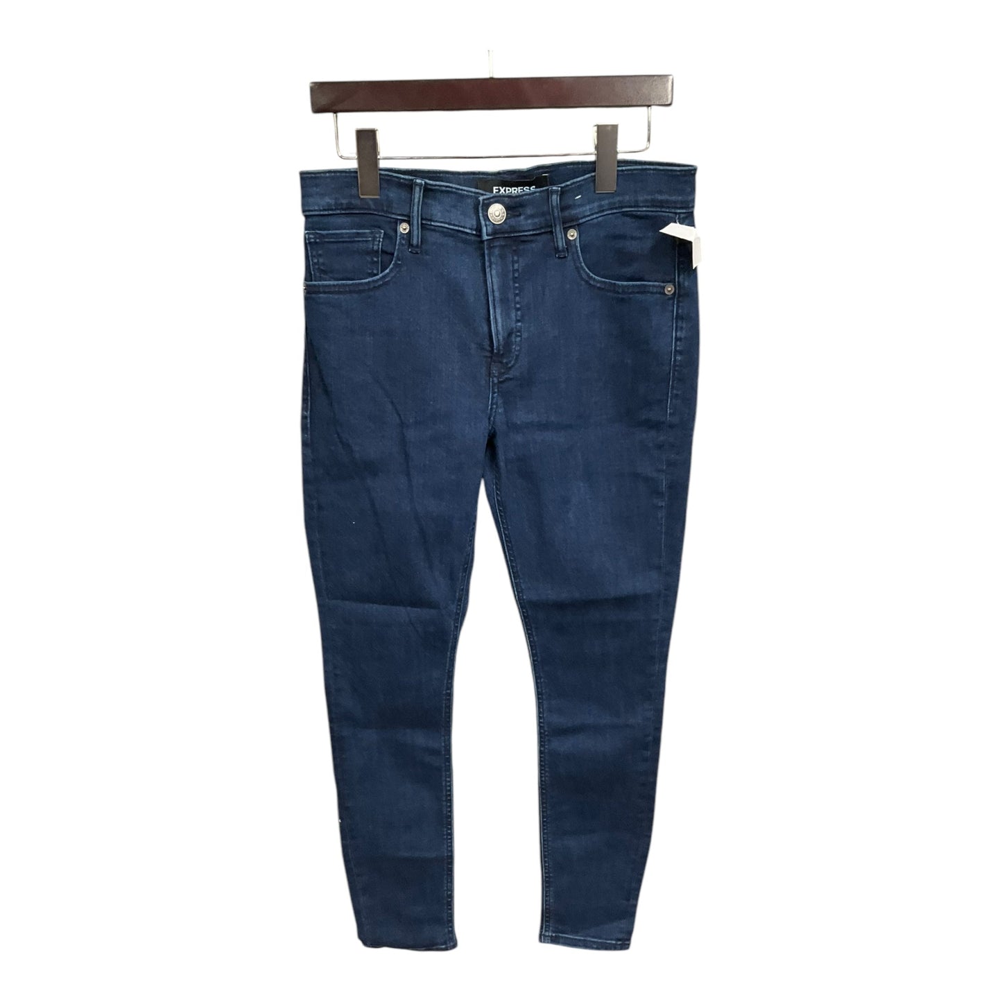 Jeans Skinny By Express In Blue Denim, Size: 8