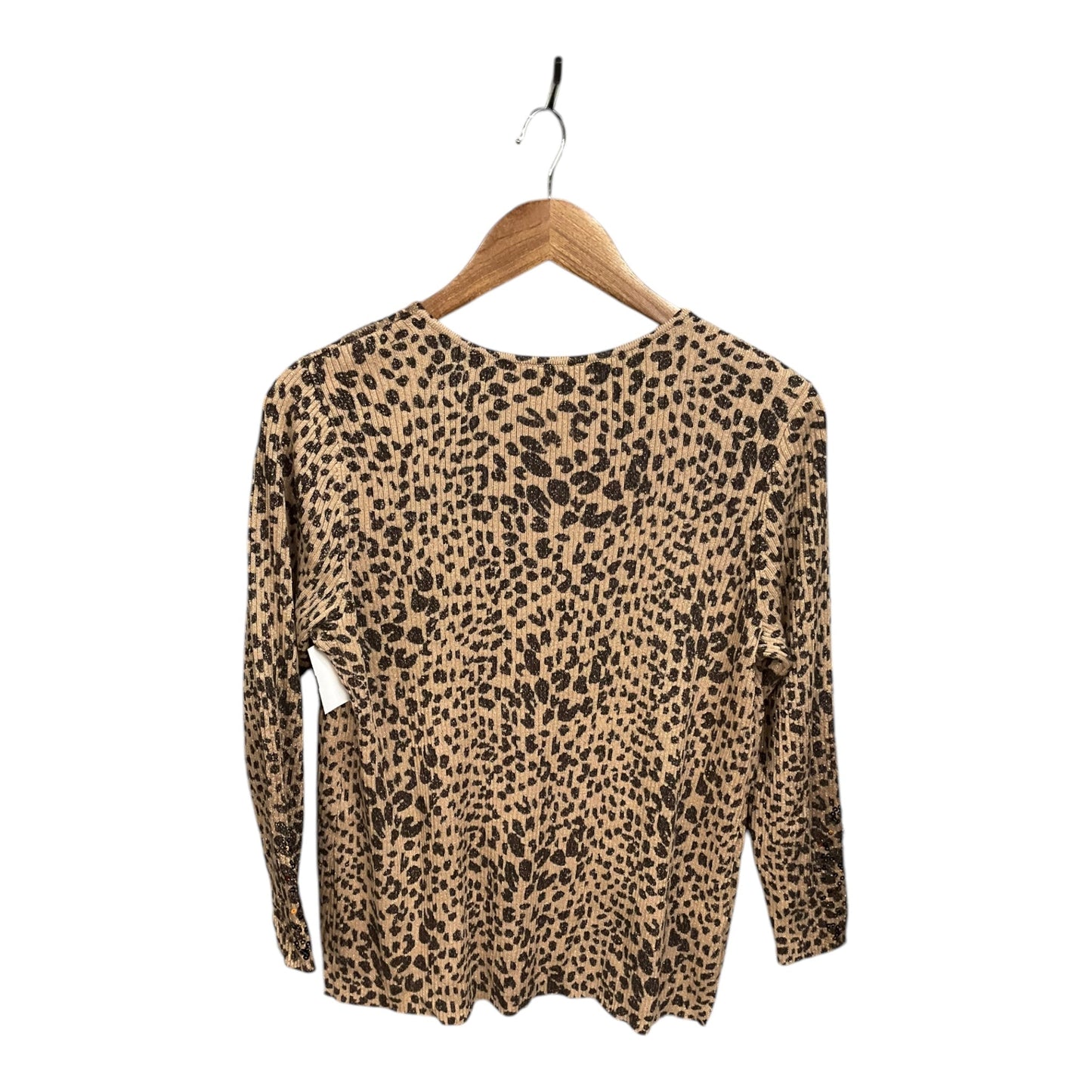 Top Long Sleeve By Chicos In Animal Print, Size: L