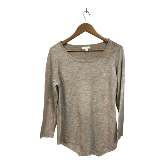 Top Long Sleeve By Clothes Mentor In Tan, Size: L