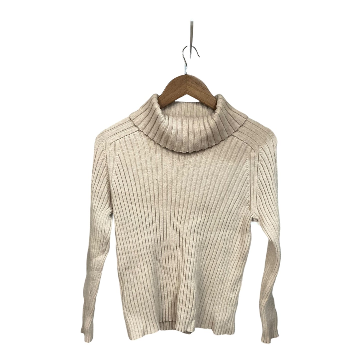 Top Long Sleeve By Banana Republic In Tan, Size: L