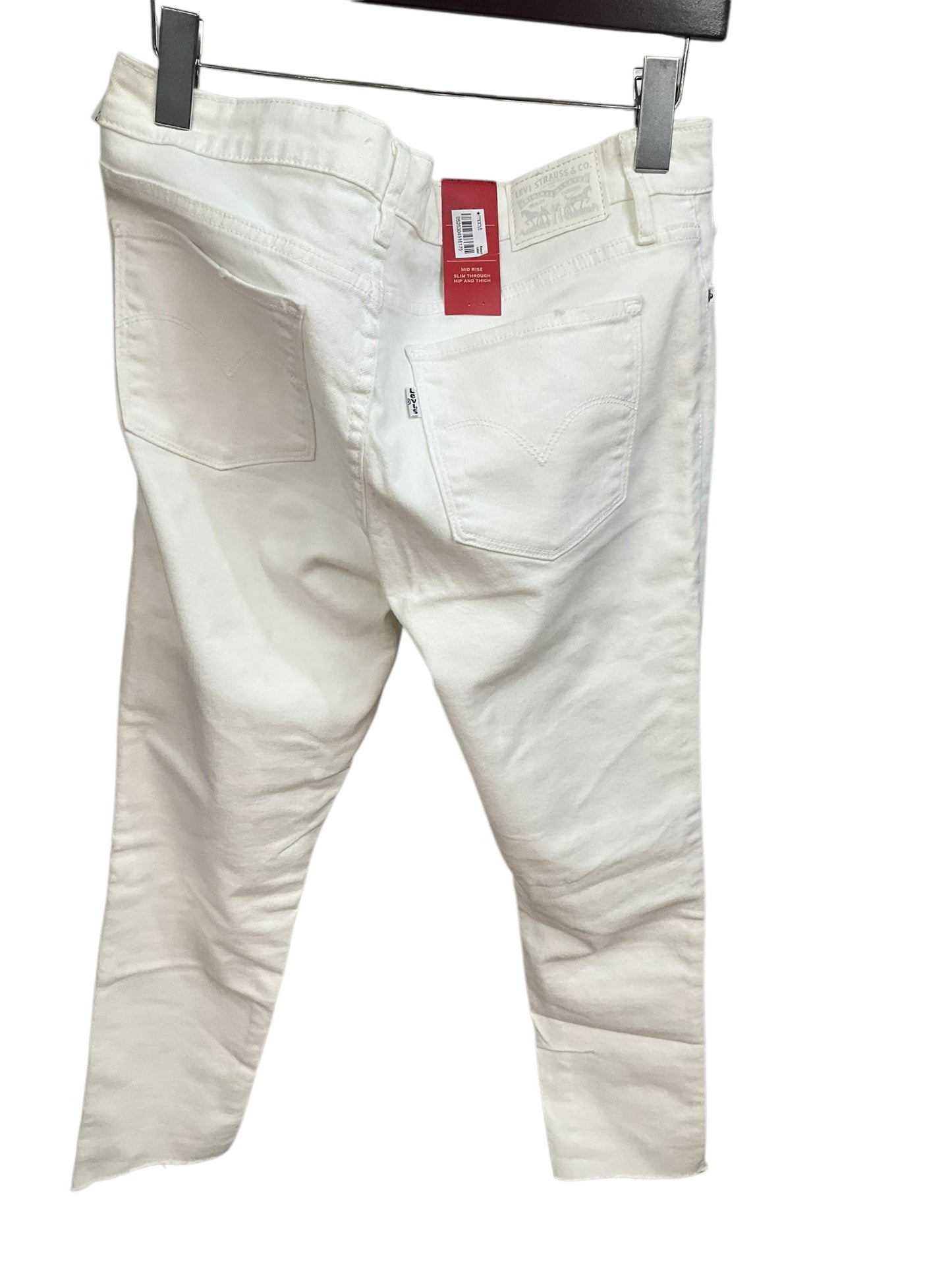 Jeans Skinny By Levis In White Denim, Size: 12