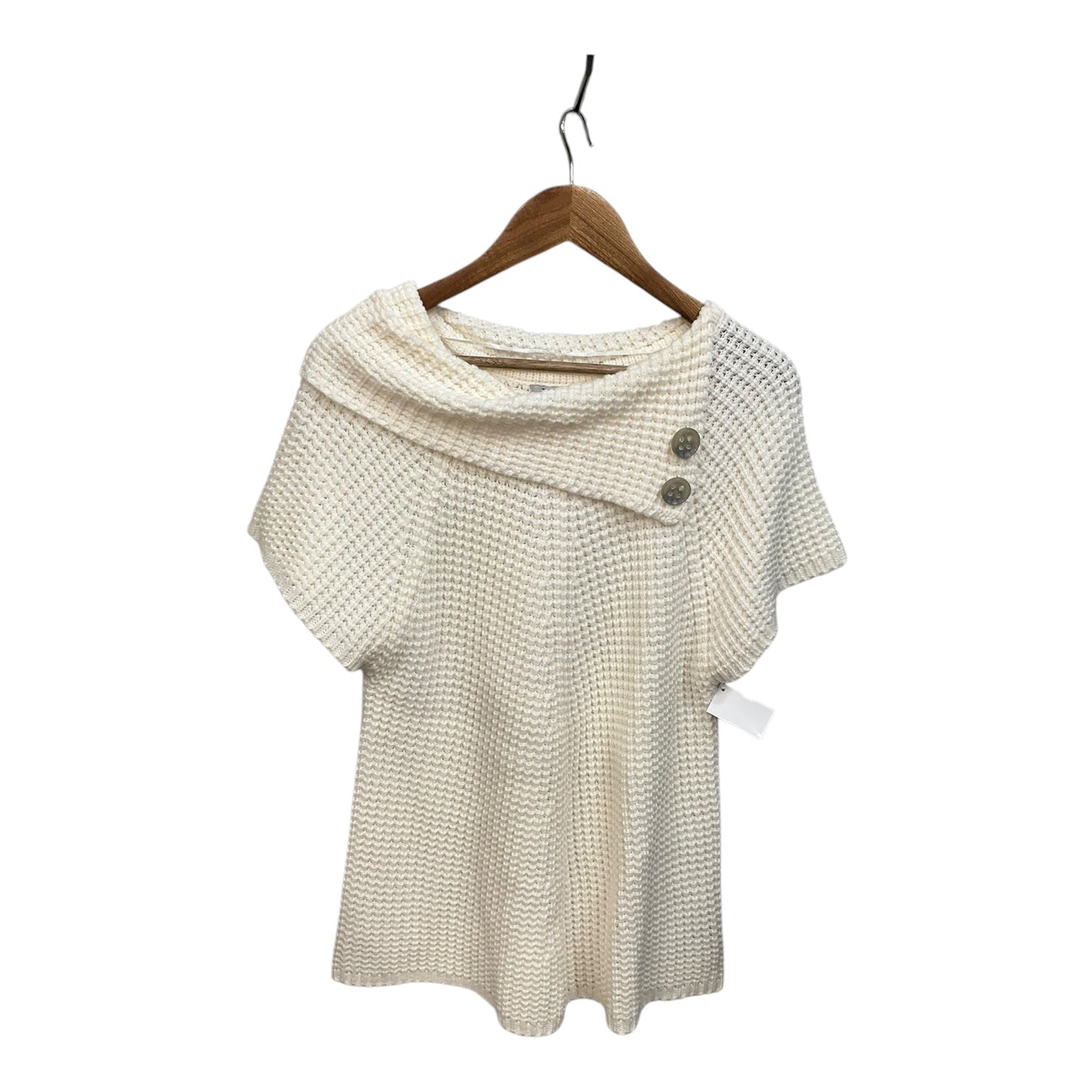 Sweater By Worthington In White, Size: L