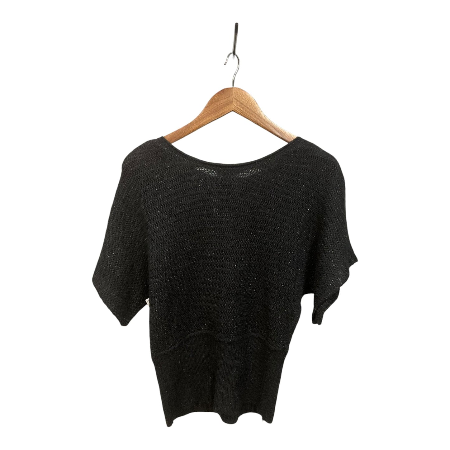 Sweater Short Sleeve By Ana In Black, Size: M