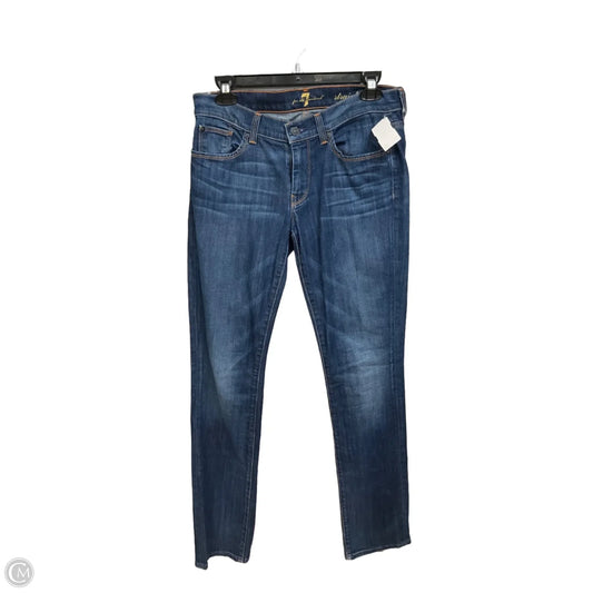 Jeans Straight By Seven 7 In Blue Denim, Size: 6