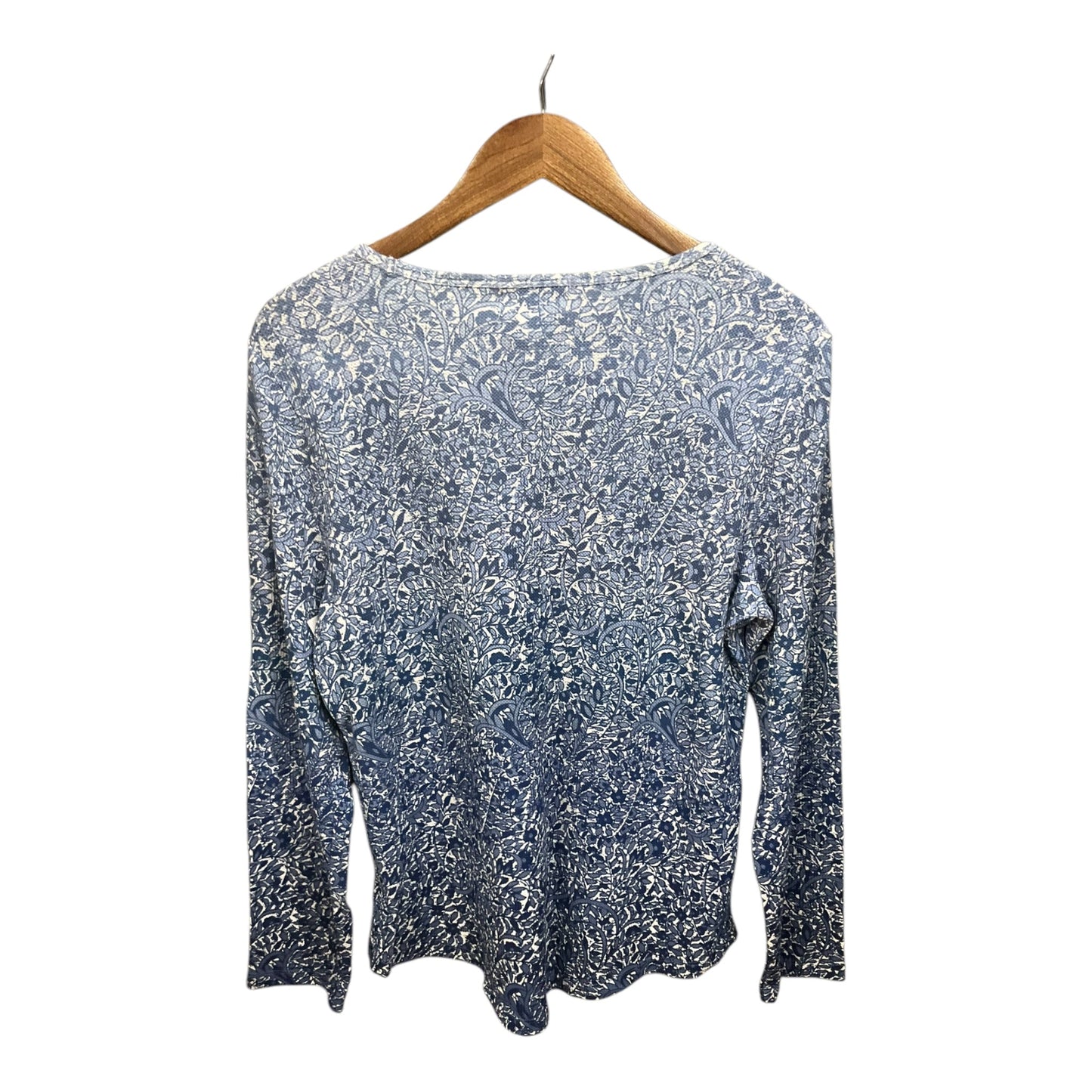 Top Long Sleeve By Liz Claiborne In Blue, Size: Xl