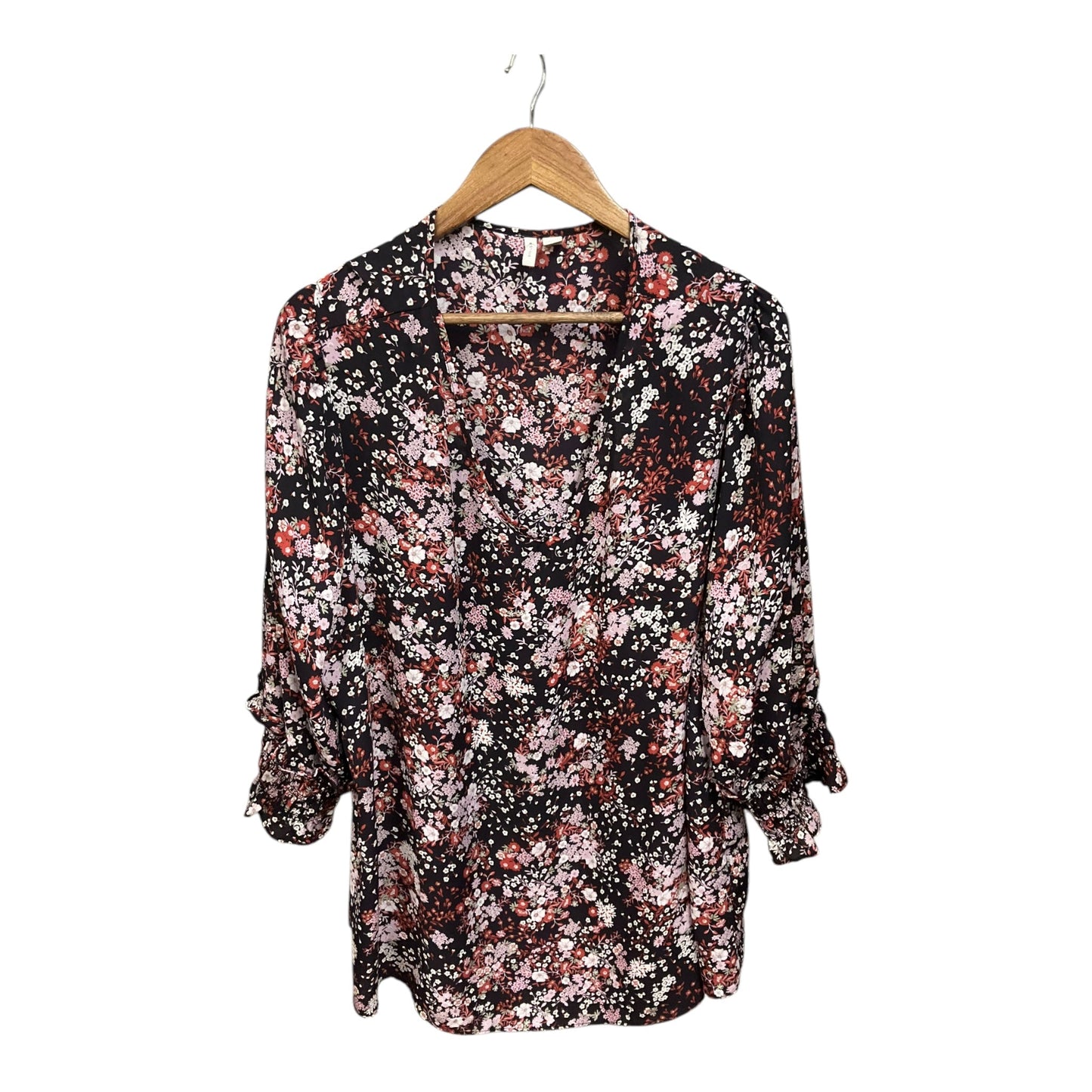 Blouse 3/4 Sleeve By Clothes Mentor In Floral Print, Size: 3x