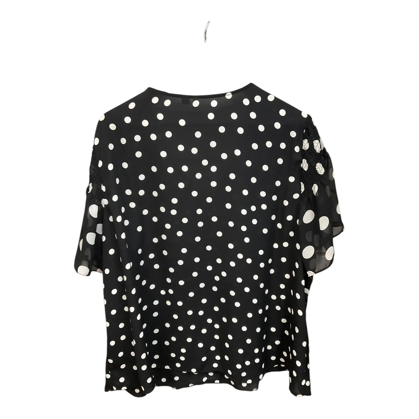 Blouse Short Sleeve By Clothes Mentor In Polkadot Pattern, Size: 3x