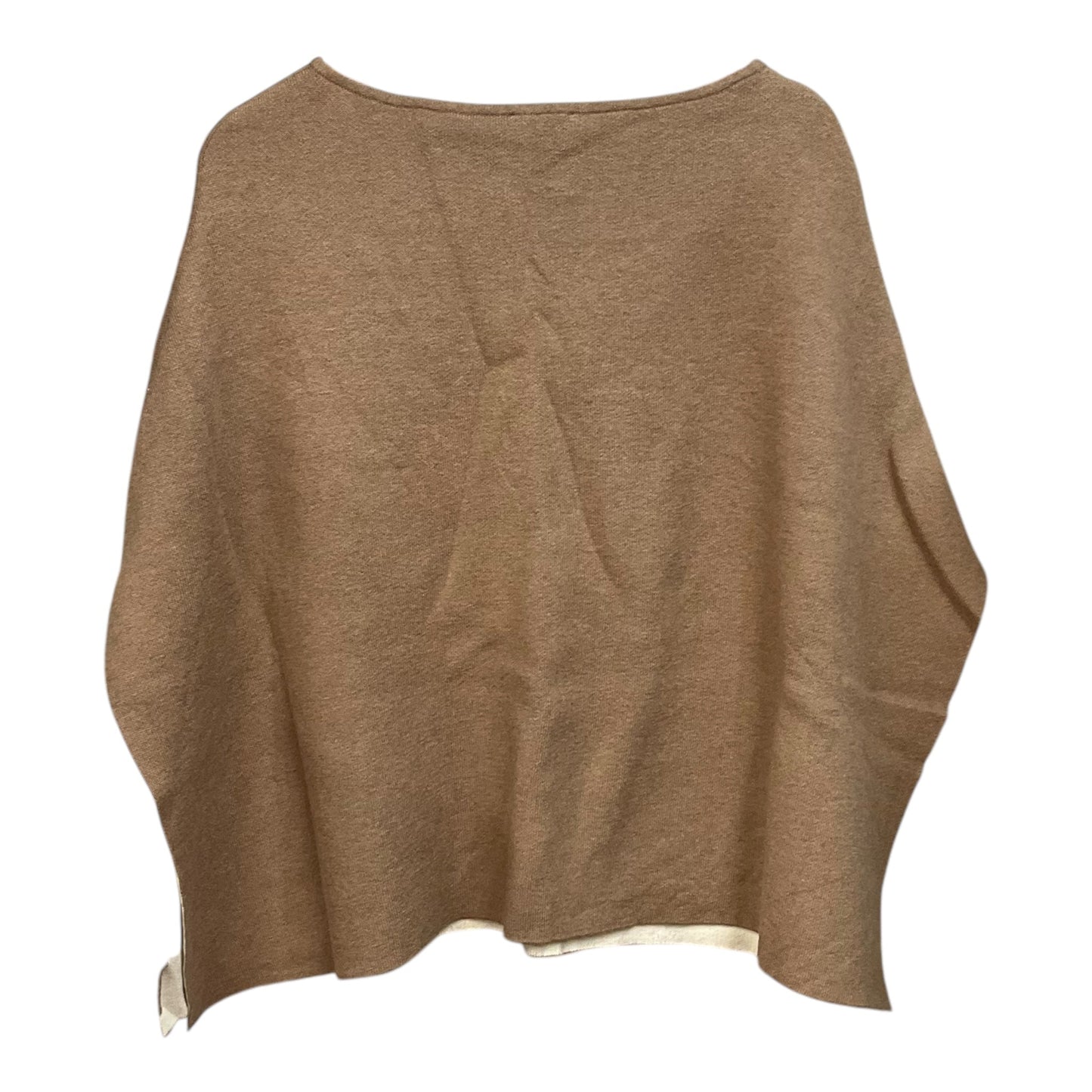 Poncho By Clothes Mentor In Tan, Size: Osfm