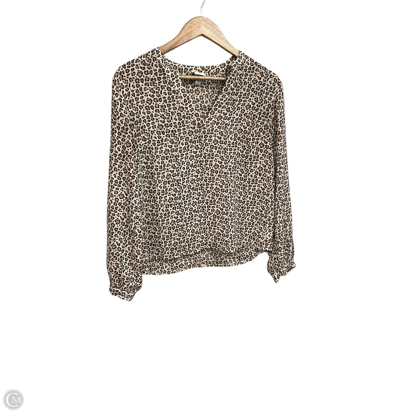 Blouse Long Sleeve By A New Day In Animal Print, Size: Xs