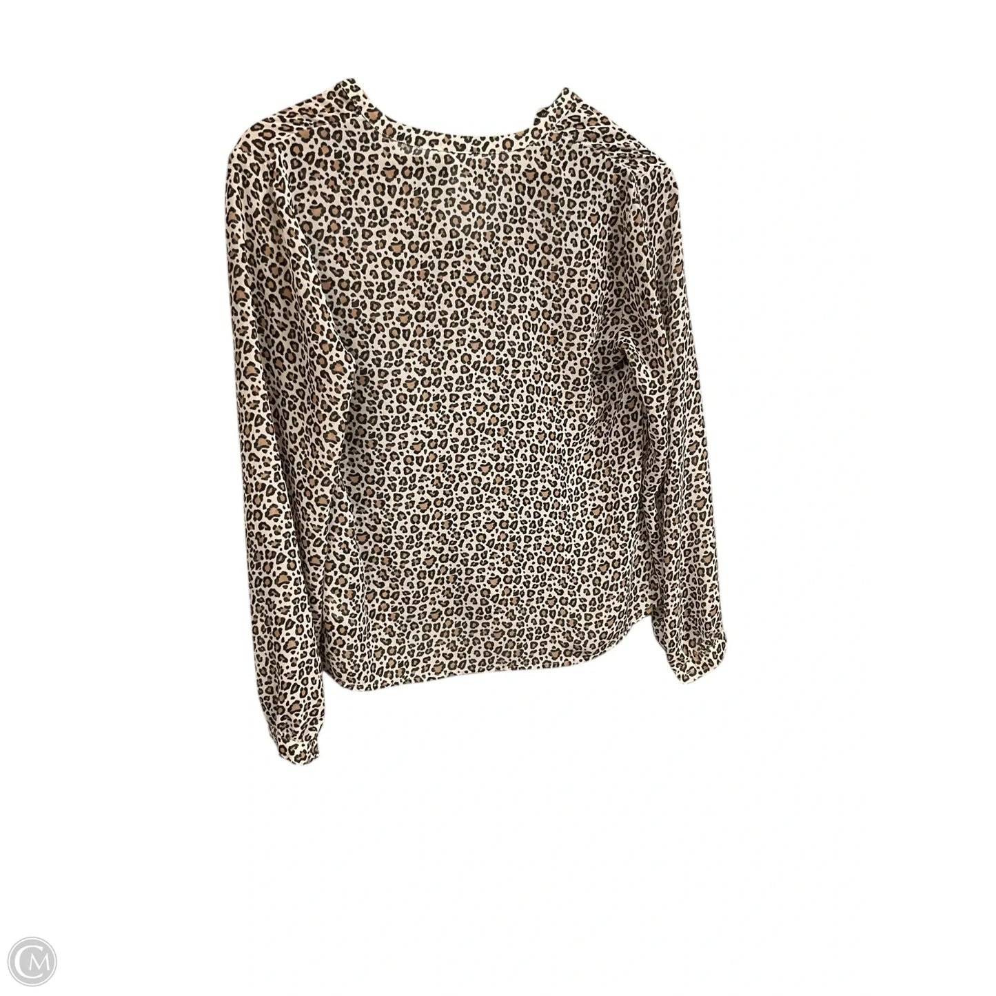 Blouse Long Sleeve By A New Day In Animal Print, Size: Xs