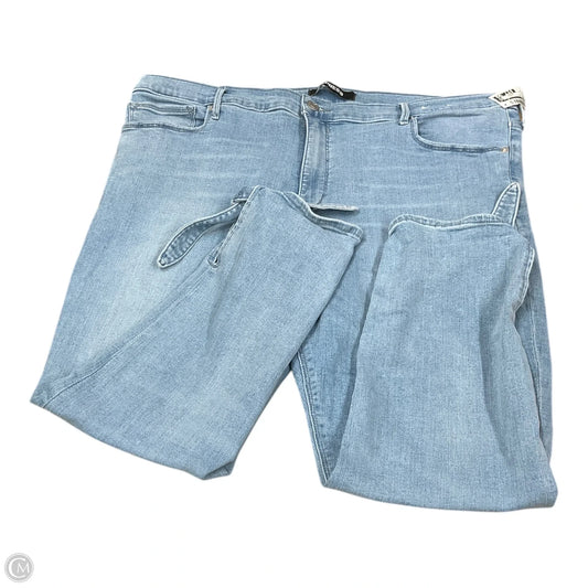 Jeans Straight By Express In Blue Denim, Size: 18