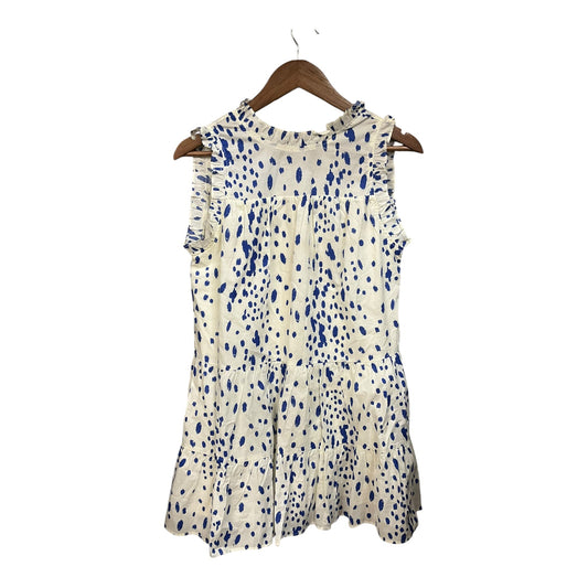 Dress Casual Short By Anthropologie In Blue & White, Size: M