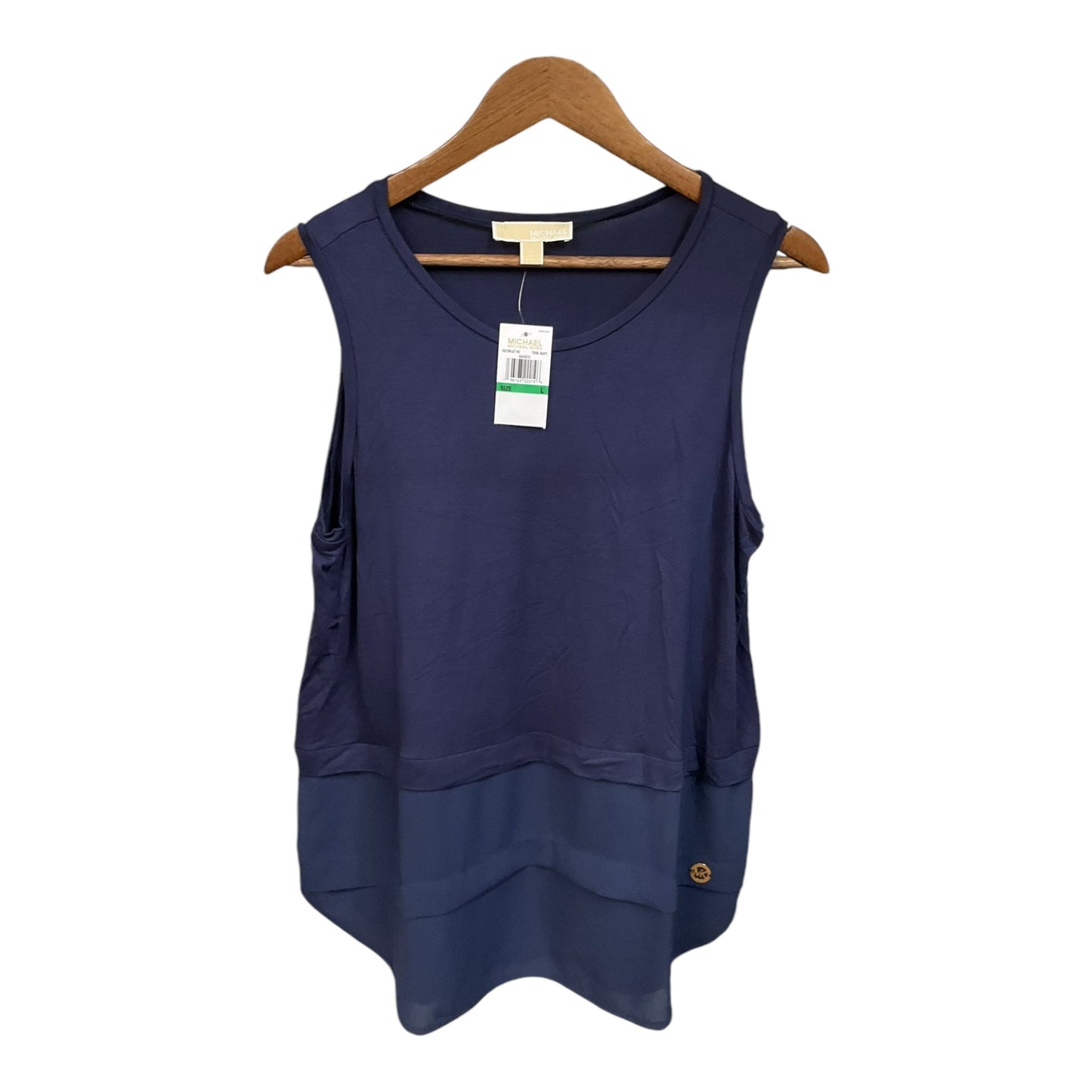 Top Sleeveless By Michael Kors In Blue, Size: L