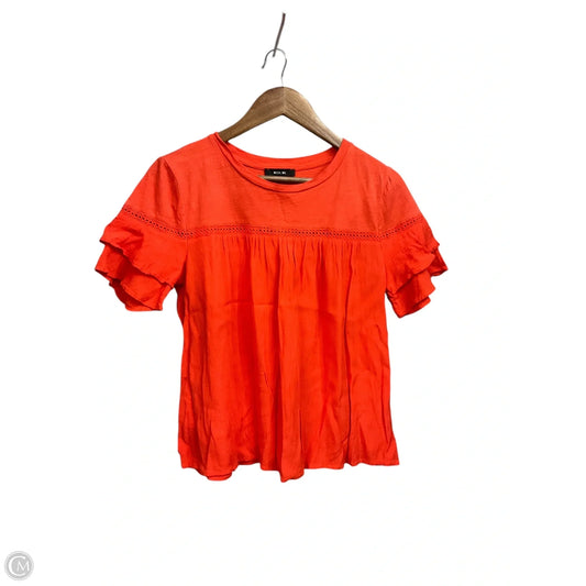 Top Short Sleeve By Miss Me In Orange, Size: M