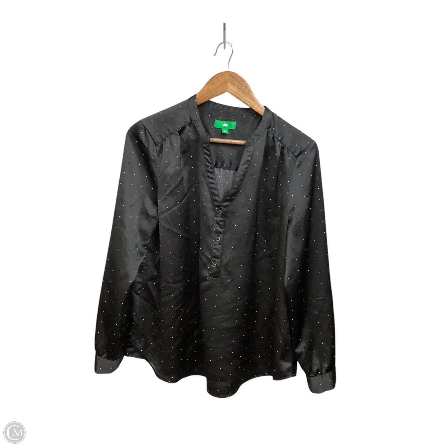 Blouse Long Sleeve By Dip In Black & White, Size: M