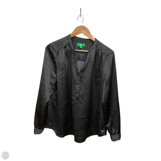 Blouse Long Sleeve By Dip In Black & White, Size: M