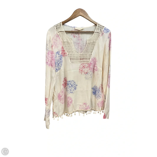 Blouse Long Sleeve By Love Stitch In Multi-colored, Size: L