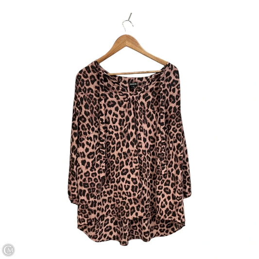 Blouse Long Sleeve By Torrid In Animal Print, Size: 3x