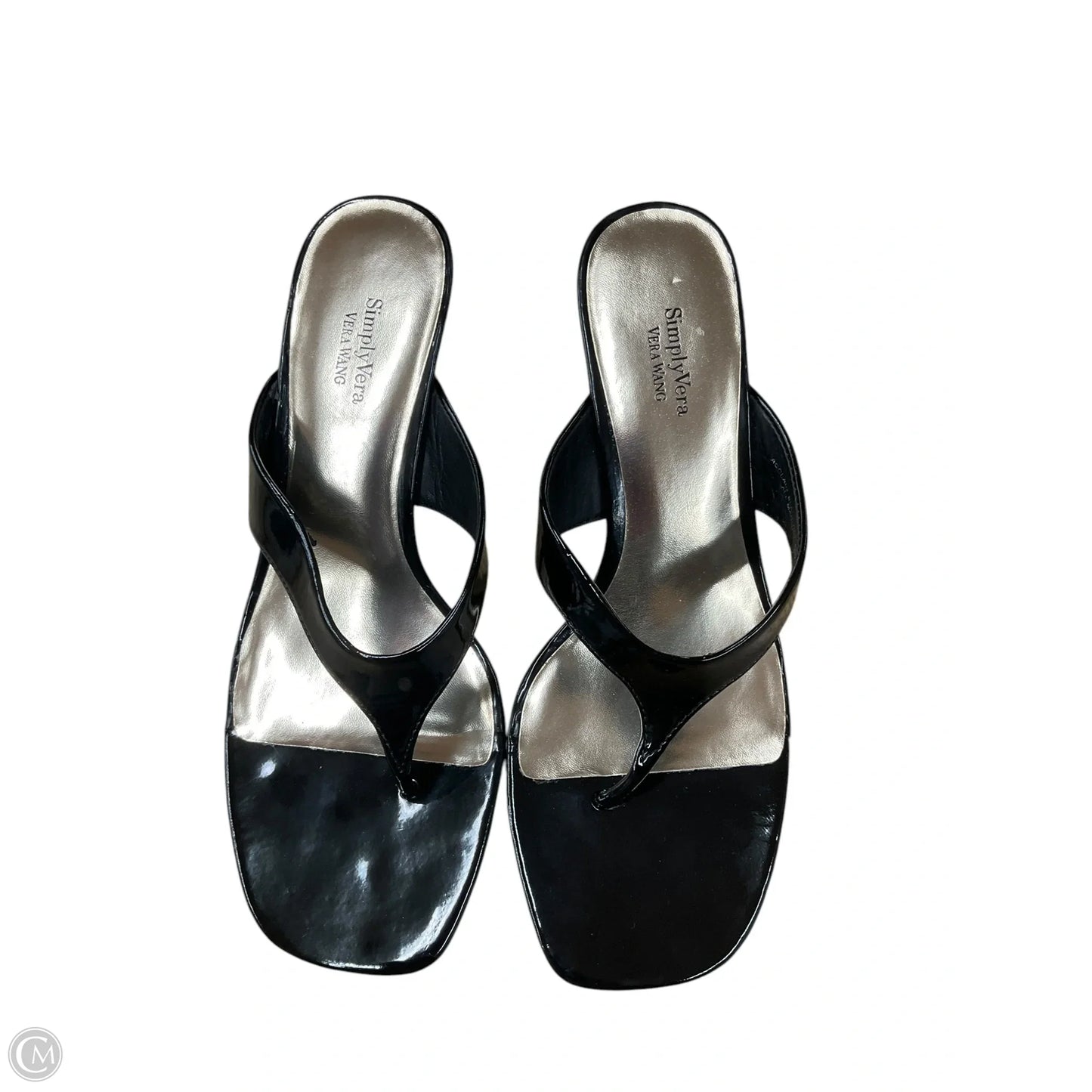 Sandals Heels Stiletto By Simply Vera In Black, Size: 8.5