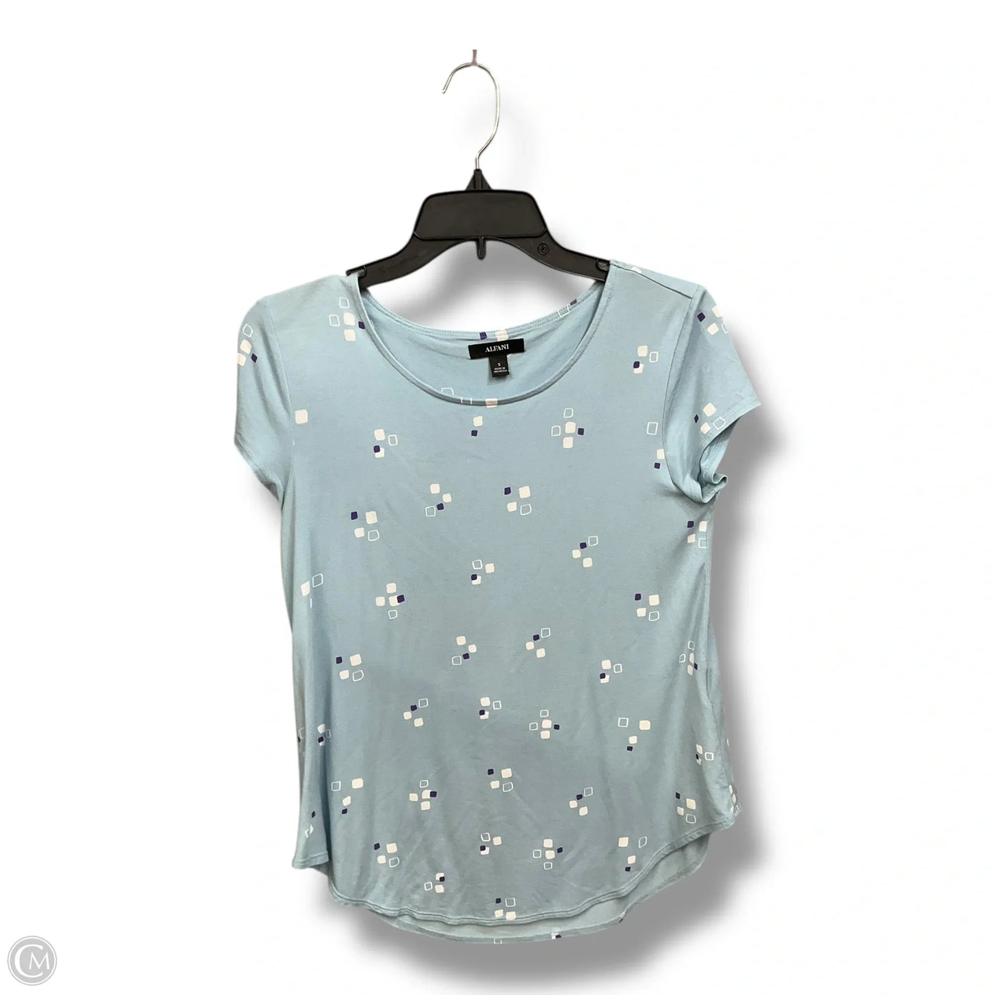 Top Short Sleeve By Alfani In Blue, Size: S