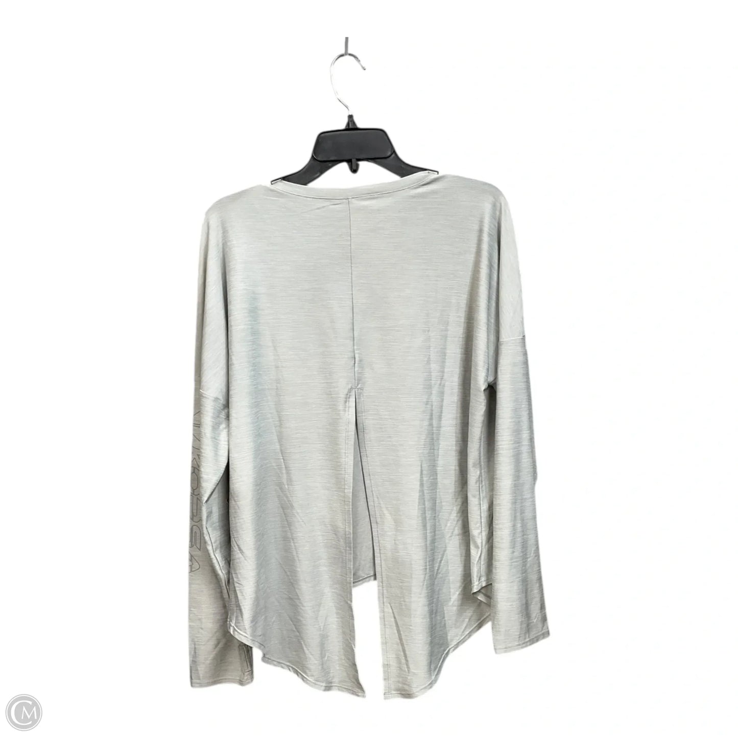 Athletic Top Long Sleeve Collar By Clothes Mentor In Grey, Size: Xl