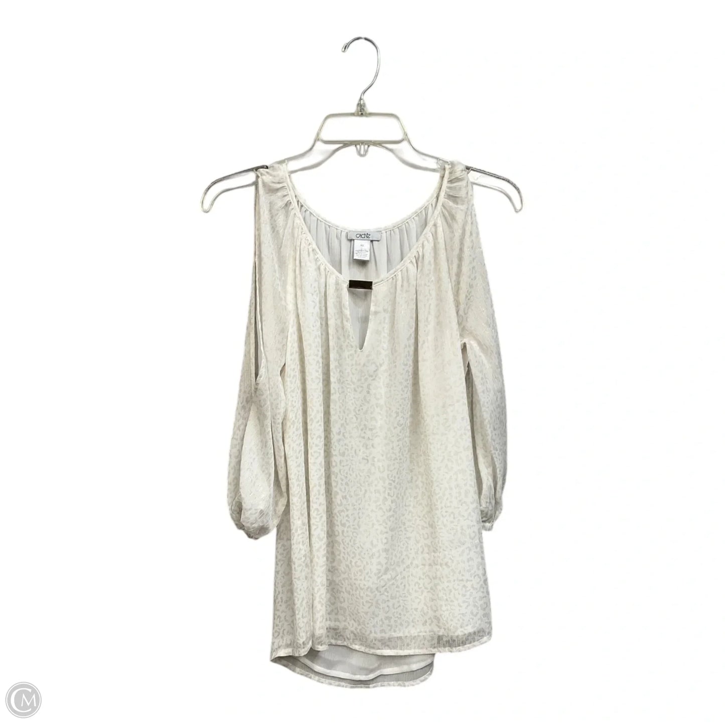 Top Long Sleeve By Cache In Animal Print, Size: Xs