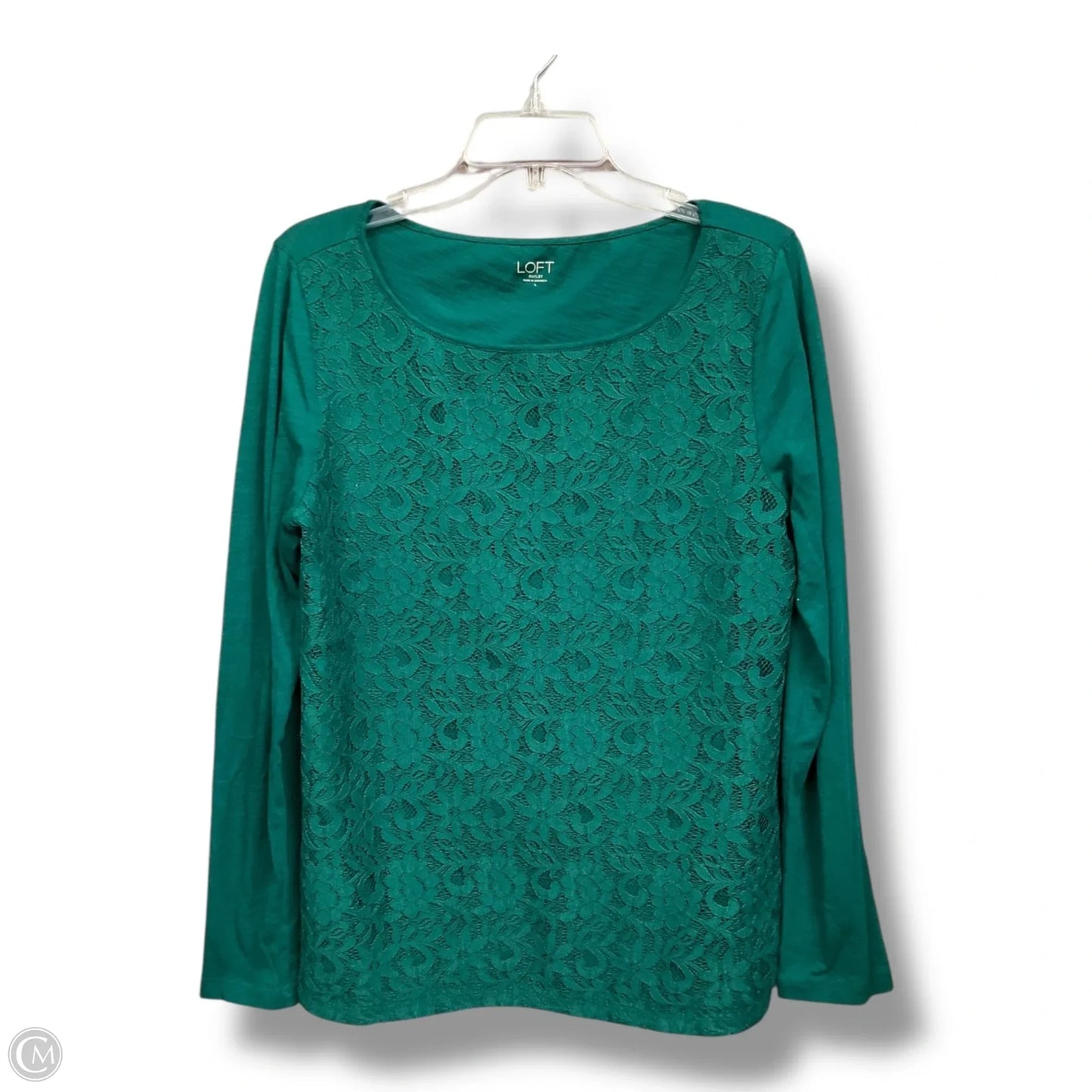 Top Long Sleeve By Loft In Green, Size: L