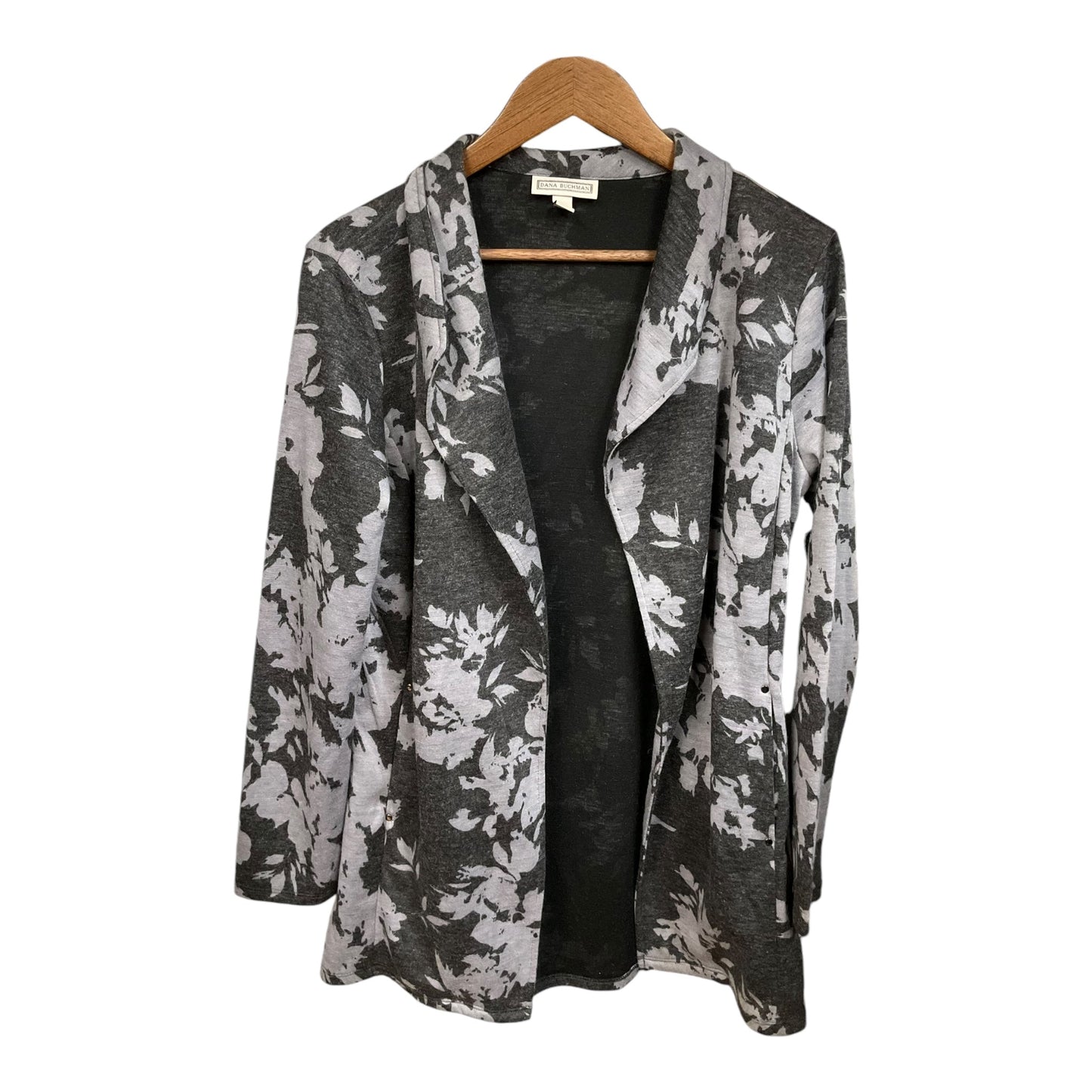 Cardigan By Dana Buchman In Floral Print, Size: M