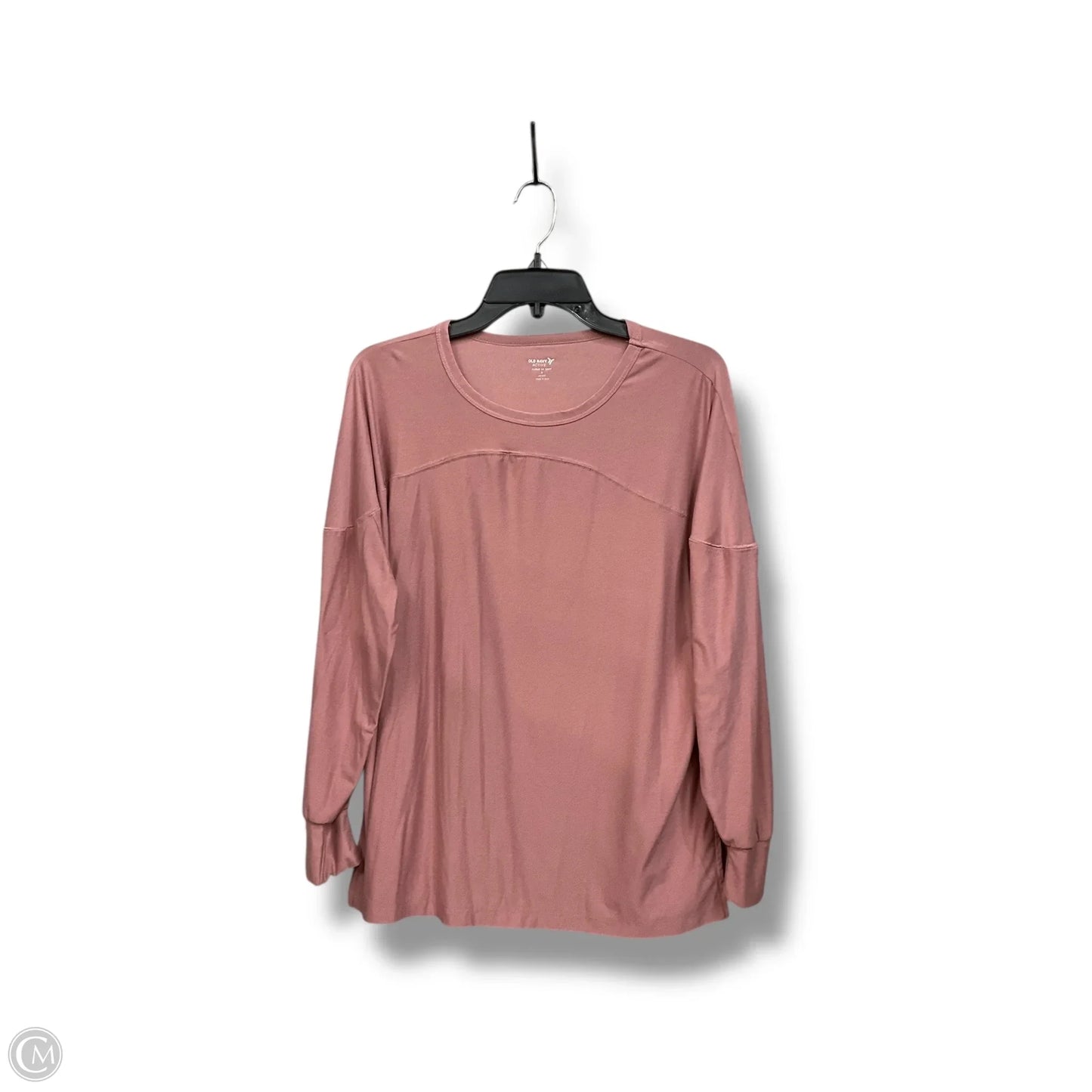 Athletic Top Long Sleeve Collar By Old Navy In Mauve, Size: S
