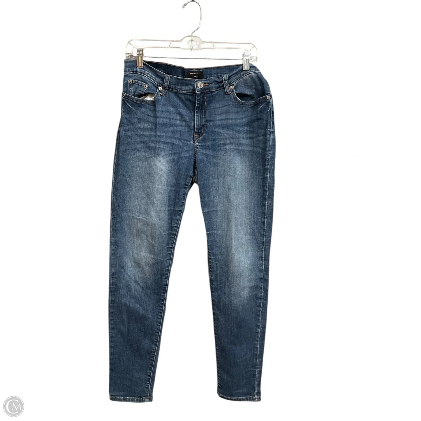 Jeans Straight By Banana Republic In Blue Denim, Size: 10