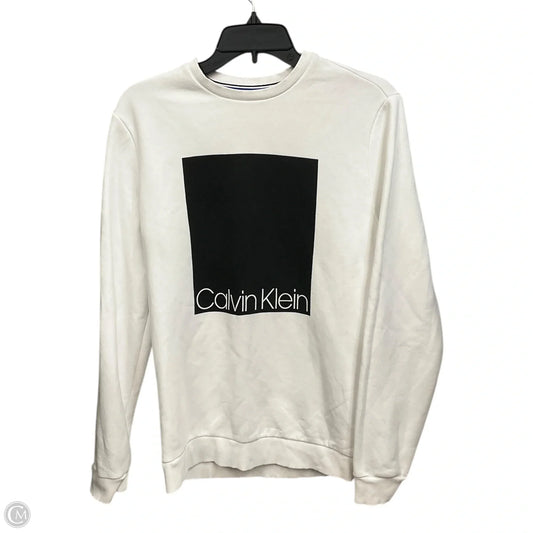 Sweatshirt Collar By Clothes Mentor In White, Size: S