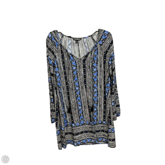 Tunic Long Sleeve By Express In Geometric Pattern, Size: S