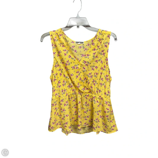 Top Sleeveless By Pleione In Floral Print, Size: M