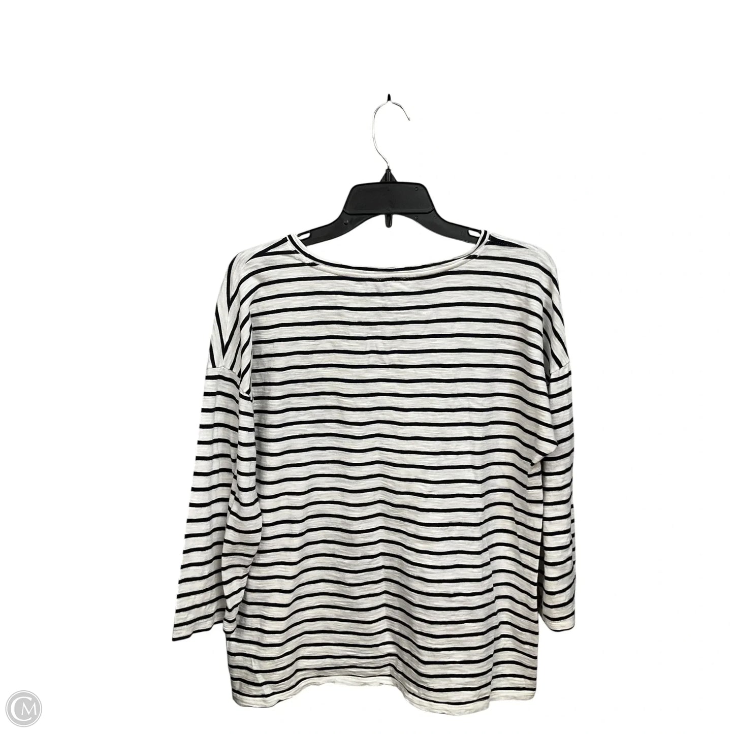Top 3/4 Sleeve By Talbots In Striped Pattern, Size: L