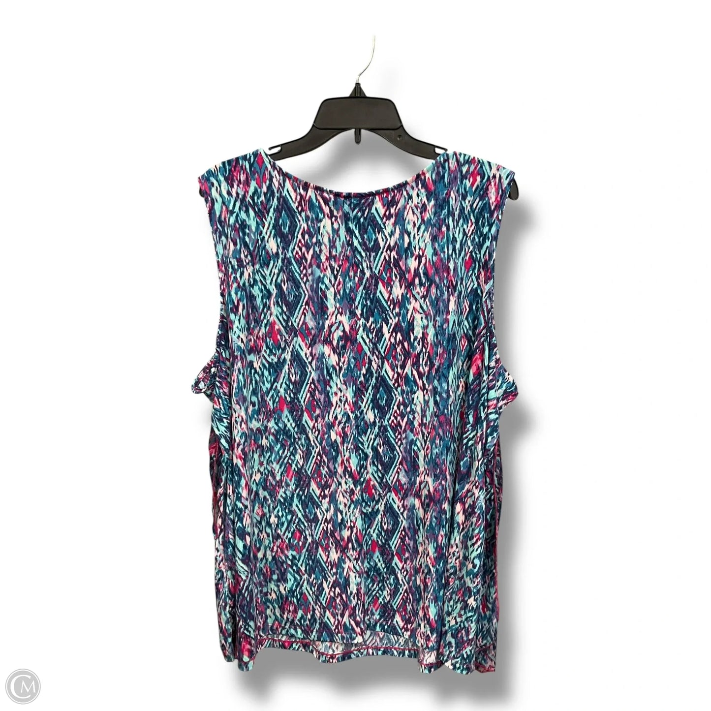 Top Sleeveless By Catherines In Multi-colored, Size: 1x