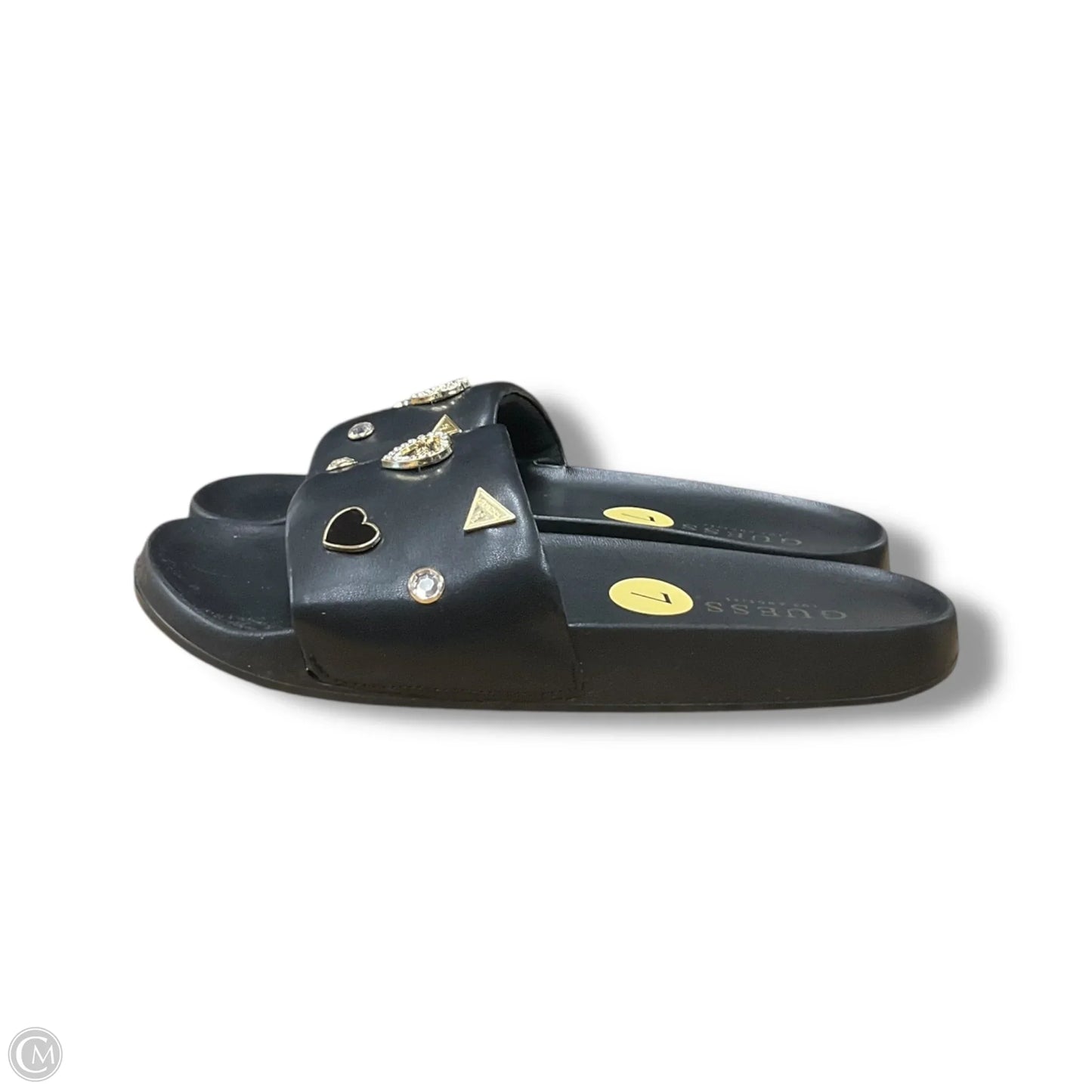Sandals Flats By Guess In Black, Size: 7