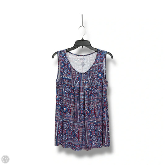 Top Sleeveless By Croft And Barrow In Blue, Size: M