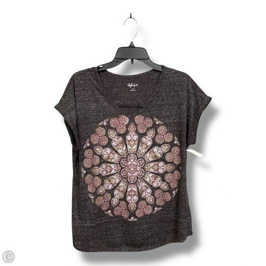 Top Short Sleeve By Style And Company In Black, Size: Mp