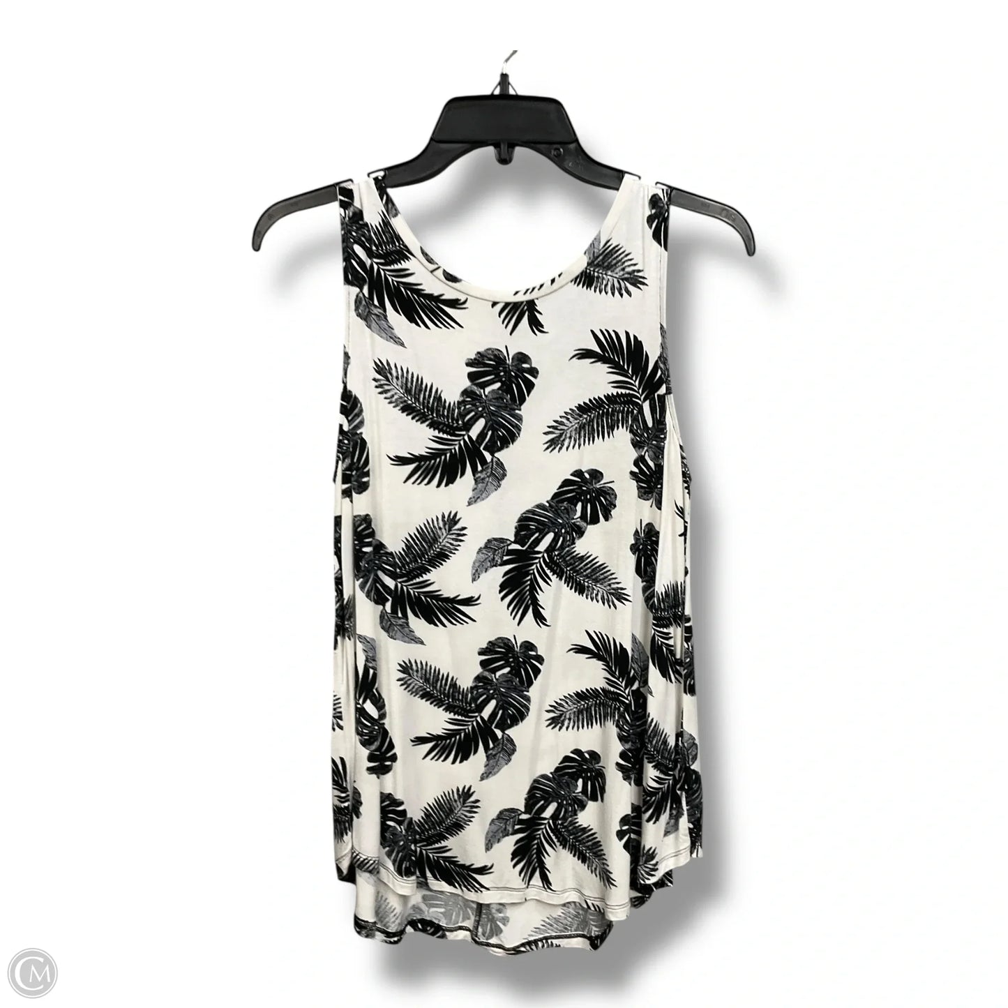 Top Sleeveless By Old Navy In Black & White, Size: M