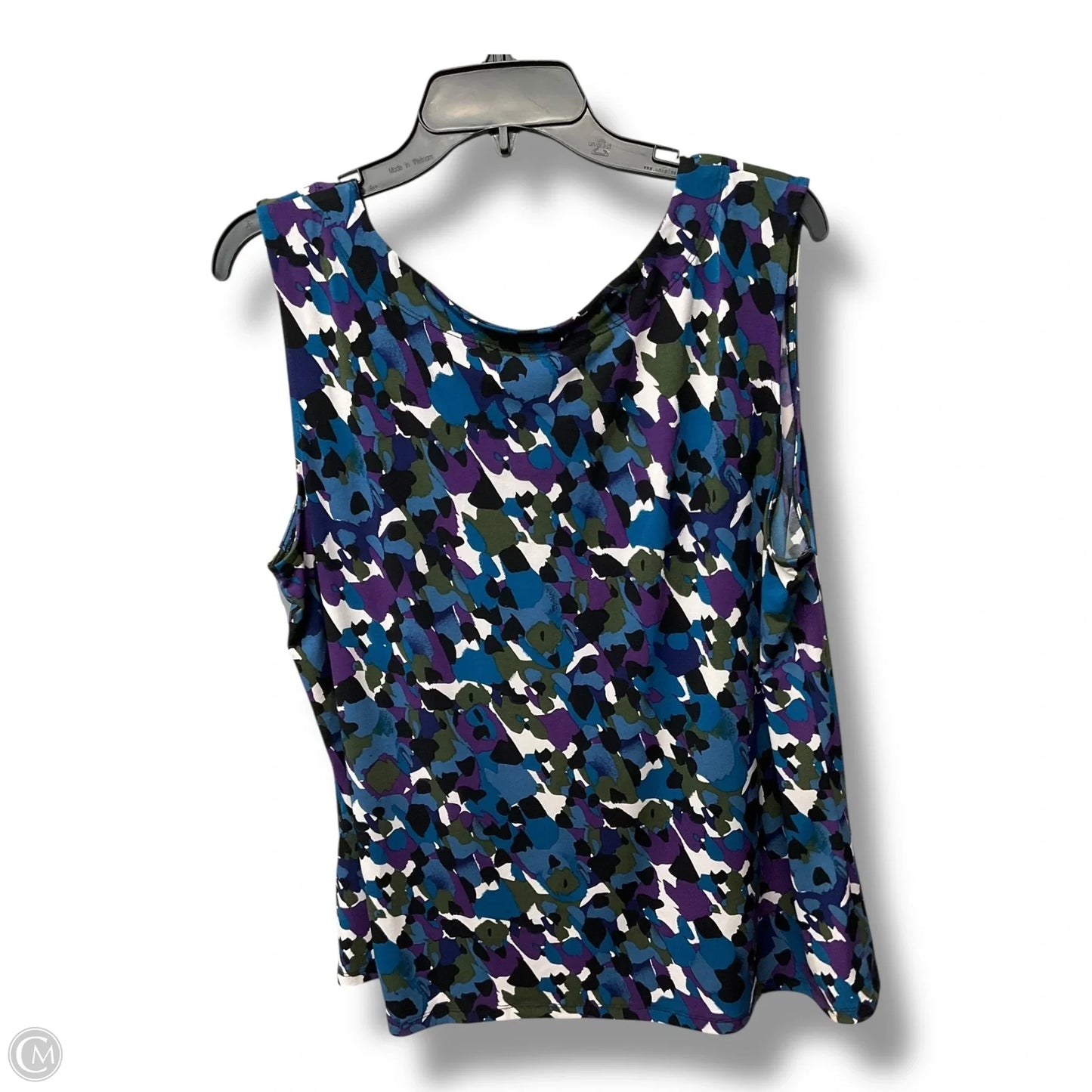 Top Sleeveless By Kasper In Multi-colored, Size: 2x